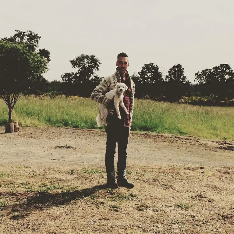Randy with his Dog, Reuber Dagno